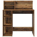 Desk with Shelf Old Wood 90 x 48 x 101.5 cm Engineered Wood 869528