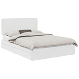 Storage Bed with Headboard White 140 x 190 cm Engineered Wood 3412686