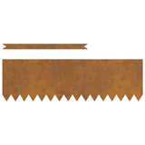 Lawn Edging 50 pcs Rusty 100 x 0.05 x 30 cm Weathering Steel 3335794