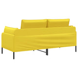 2-Seater Sofa Light Yellow 188 x 81 x 89 cm Fabric 42048608