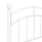 Bed Frame without Mattress White Metal 100x200 cm 324971