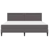 Bed Frame with LED Strip Lights Grey 180 x 200 cm Faux Leather 3415285