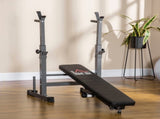 Adjustable Weight Bench, Foldable Bench, with Barbell Rack, Grey T3398P347572