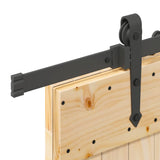 Sliding Door with Hardware Set 90x210 cm Solid Wood Pine 3332793