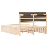 Bed Frame with Upholstered Headboard Taupe 140 x 200 cm 3398232