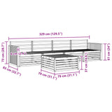 Outdoor Sofa Set 5 pcs Natural Solid Acacia Wood 3372974