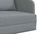 Folding Sofa Bed Light Grey 65 x 80 x 83 cm Fabric 42030494
