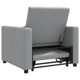 Pull out Sofa Bed Single Light grey 90 x 165 x 87 cm Fabric 42002684