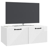 Wall-Mounted TV Cabinet High Gloss White 78.5 x 41 x 30 cm 898689