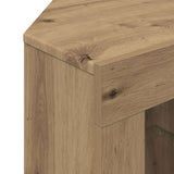 Corner LED TV Cabinet 100x40x68cm Artisan Oak Engineered Wood 889794