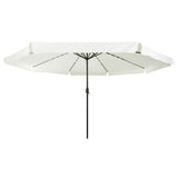 Garden Parasol Sand and Anthracite 395 x 395 x 245 cm Polyester 42003644