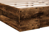 Bed Frame with Drawers without Mattress Smoked Oak 180x200 cm Super King 3280731