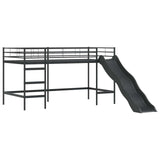 Kids'Loft Bed Frame Black and Blue 80 x 200 cm Metal 42020837