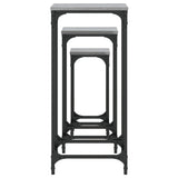 ZNTS Nesting Side Tables 3 pcs Grey Sonoma Engineered Wood 838941