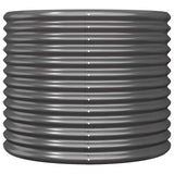 Garden Planter Galvanised Steel 80x80x68 cm Anthracite 318861