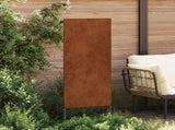 Garden Privacy Screen Rusty 50 x 140 cm Weathering Steel 876293