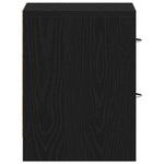 ZNTS Bedside Cabinet Black Oak 40x30x40 cm Engineered Wood 862004
