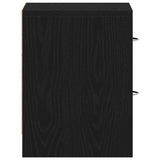 ZNTS Bedside Cabinet Black Oak 40x30x40 cm Engineered Wood 862004