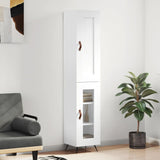 Highboard White 34.5x34x180 cm Engineered Wood 3200361
