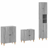 3 Piece Bathroom Cabinet Set ALKMAAR Grey Sonoma 3417429