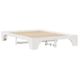 Bed Frame White 150 x 200 cm Solid Pine Wood 872942