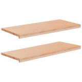 Window Sills 2 pcs Natural 100 x 40 x 2 cm Solid Beech Wood 42048162