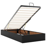 Ottoman Bed Frame without Mattress Black Single Faux Leather 3310827
