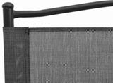 Folding Garden Chairs 2 pcs Melange Grey Steel and Textilene 360197