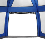 ZNTS Pool Tent with Removable Fly & Mesh Walls Azure Blue 690x690 cm 4100640