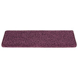 Stair Mats 30 pcs 65x21x4 cm Dark Purple Rectangular Edge 3365837