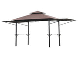2.4 x 1.5 m Grill Gazebo Canopy Extendable Side Awnings, Outdoor BBQ Gazebo Shelter T3398P319913