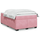 Box Spring Bed with Mattress Pink 120x200 cm Velvet 3285280