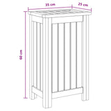 Laundry Basket Natural Solid Teak Wood 42024284
