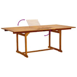 5 Piece Garden Dining Set Solid Wood Acacia and Textilene 3279288