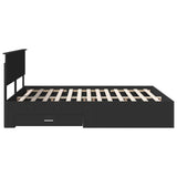 Bed Frame with Headboard Black 160 x 200 cm Engineered Wood 3410871