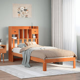 Bookcase Bed without Mattress Wax Brown 75x190cm Solid Wood Pine 3322611