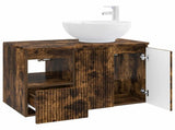 Bathroom Furniture Set 2 pcs Smoked Oak Engineered Wood 3404089