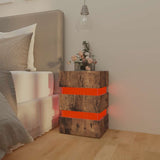 LED Bedside Cabinet Smoked Oak 45x35x67 cm Engineered Wood 326848