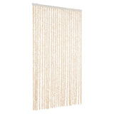 Fly Curtain Beige and White 100x200 cm Chenille 377343