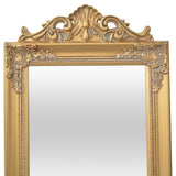 243692 Free-Standing Mirror Baroque Style 160x40 cm Gold