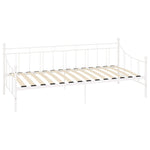 ZNTS 284668 DayBed Frame without Mattress White Metal 90x200 cm