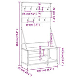 Clothes Rack with Shoe Storage Sonoma Oak 100x41x184 cm 837868
