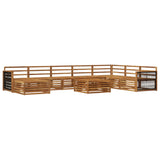 Outdoor Sofa Set 9 pcs Natural Solid Acacia Wood 3383742