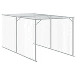 Chicken Cage with Run Light Grey 117x609x123 cm Galvanised Steel 3189075