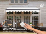 2.5 x 2m Electric Awning with Remote Controller, Aluminium Frame DIY Retractable Awning, UV30 Sun T3398P314734