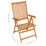 Garden Dining Set Warm brown Fine sanded teak hardwood 7-Piece Set 3059540