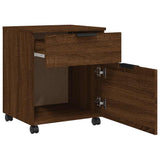 Mobile File Cabinet with Wheels Brown Oak 45x38x54 cm Engineered Wood 817137