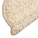 Stair Mats 10 pcs 56x17x3 cm Cream Half Round 149791