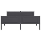 Bed Frame Grey Solid pinewood, plywood Double Tough Bed Frame 322126