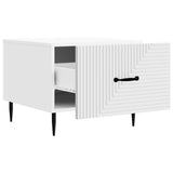 Coffee Table with Drawer White 49 x 50 x 40 cm Engineered Wood 894965